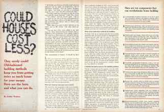 Better Homes & Gardens June 1961 Magazine Article: COULD HOUSES COST LESS?