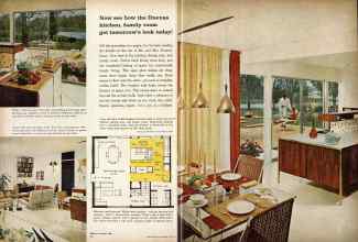 Better Homes & Gardens June 1961 Magazine Article: Now see how the Duenas kitchen, family room got tomorrow's look today!