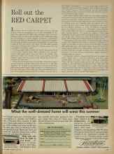 Better Homes & Gardens July 1961 Magazine Article: Roll out the RED CARPET