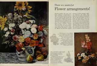 Better Homes & Gardens July 1961 Magazine Article: These are masterful Flower arrangements!