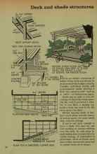 Better Homes & Gardens August 1961 Magazine Article: Deck and shade structures