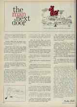 Better Homes & Gardens August 1961 Magazine Article: the man next door