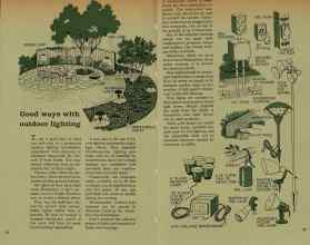 Better Homes & Gardens August 1961 Magazine Article: Good ways with outdoor lighting