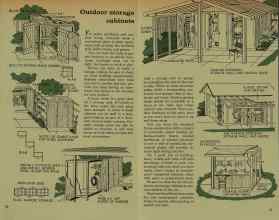 Better Homes & Gardens August 1961 Magazine Article: Outdoor storage cabinets