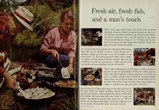 Better Homes & Gardens August 1961 Magazine Article: Fresh air, fresh fish, and a man's touch