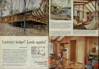 Better Homes & Gardens August 1961 Magazine Article: Luxury lodge? Look again!