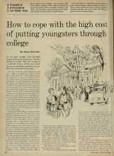 Better Homes & Gardens September 1961 Magazine Article: How to cope with the high cost of putting youngsters through college
