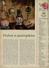 Better Homes & Gardens October 1961 Magazine Article: Paint a pumpkin