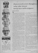 Better Homes & Gardens October 1961 Magazine Article: How to tell your daughter why she must keep her self-respect