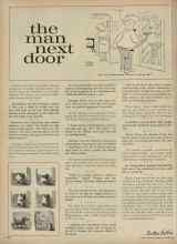 Better Homes & Gardens October 1961 Magazine Article: the man next door
