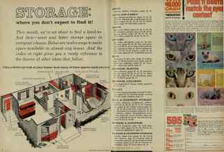 Better Homes & Gardens October 1961 Magazine Article: STORAGE: where you don't expect to find it!