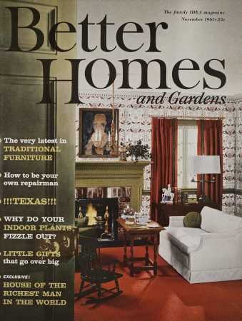 Archive of Better Homes & Gardens November 1961 Magazine: Cover