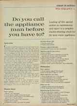 Better Homes & Gardens November 1961 Magazine Article: Do you call the appliance man before you have to?