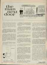 Better Homes & Gardens November 1961 Magazine Article: the man next door