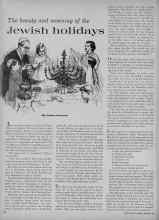 Better Homes & Gardens December 1961 Magazine Article: The beauty and meaning of the Jewish holidays