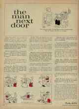 Better Homes & Gardens December 1961 Magazine Article: the man next door
