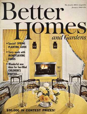 Better Homes & Gardens January 1962 Magazine Cover