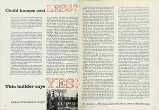 Better Homes & Gardens January 1962 Magazine Article: Could houses cost LESS?