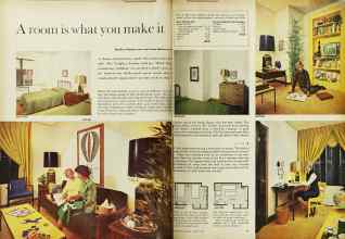 Better Homes & Gardens January 1962 Magazine Article: A room is what you make it