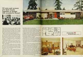 Better Homes & Gardens March 1962 Magazine Article: 50 men and women put their heads together to design this wonderful house!