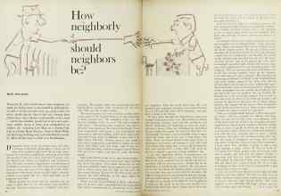 Better Homes & Gardens March 1962 Magazine Article: How neighborly should neighbors be?