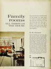 Better Homes & Gardens May 1962 Magazine Article: Family rooms ALL THROUGH THE HOUSE