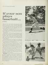 Better Homes & Gardens June 1962 Magazine Article: If your son plays baseball ...