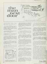 Better Homes & Gardens June 1962 Magazine Article: the man next door
