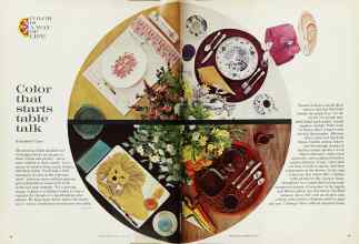 Better Homes & Gardens June 1962 Magazine Article: Color that starts table talk