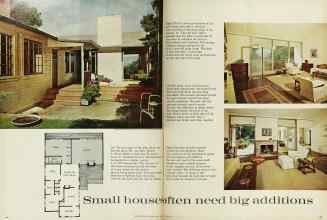 Better Homes & Gardens July 1962 Magazine Article: Small houses often need big additions