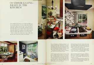 Better Homes & Gardens September 1962 Magazine Article: OUTDOOR EATING--RIGHT IN THE KITCHEN!