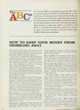 Better Homes & Gardens October 1962 Magazine Article: HOW TO KEEP YOUR MONEY FROM DRIBBLING AWAY