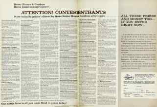 Better Homes & Gardens October 1962 Magazine Article: ATTENTION! CONTEST ENTRANTS