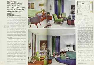 Better Homes & Gardens October 1962 Magazine Article: HOW TO MASTER THE BIG THREE IN DECORATING: ARRANGEMENT, BACKGROUND, AND COLOR