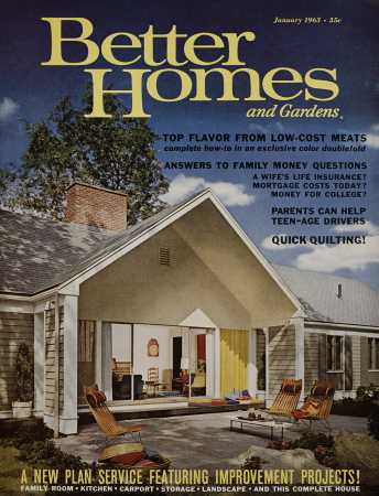 Better Homes & Gardens January 1963 Magazine Cover