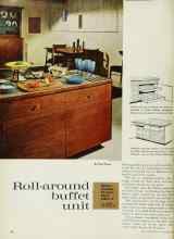 Better Homes & Gardens January 1963 Magazine Article: Roll-around buffet unit