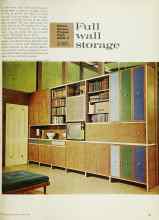 Better Homes & Gardens January 1963 Magazine Article: Full wall storage