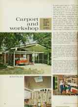 Better Homes & Gardens January 1963 Magazine Article: Carport and workshop