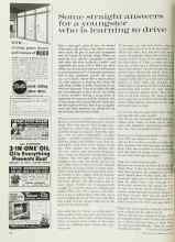 Better Homes & Gardens January 1963 Magazine Article: Some straight answers for a youngster who is learning to drive