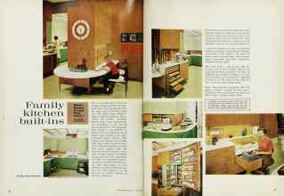 Better Homes & Gardens January 1963 Magazine Article: Family kitchen built-ins