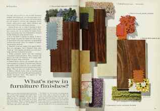 Better Homes & Gardens January 1963 Magazine Article: What's new in furniture finishes?