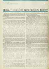 Better Homes & Gardens February 1963 Magazine Article: HOW TO SCORE BETTER ON TESTS