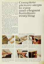 Better Homes & Gardens March 1963 Magazine Article: Complete picture-steps to easy and elegant furniture restyling
