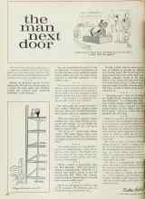 Better Homes & Gardens March 1963 Magazine Article: the man next door
