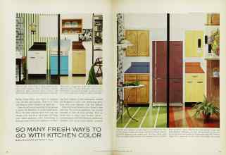 Better Homes & Gardens April 1963 Magazine Article: SO MANY FRESH WAYS TO GO WITH KITCHEN COLOR