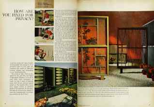 Better Homes & Gardens May 1963 Magazine Article: HOW ARE YOU FIXED FOR PRIVACY?