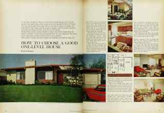 Better Homes & Gardens May 1963 Magazine Article: HOW TO CHOOSE A GOOD ONE-LEVEL HOUSE