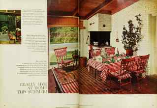 Better Homes & Gardens June 1963 Magazine Article: REALLY LIVE AT HOME THIS SUMMER!