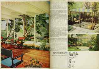 Better Homes & Gardens June 1963 Magazine Article: THREE BREEZY WAYS TO BEAT THE SUN!