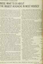 Better Homes & Gardens August 1963 Magazine Article: NOISE: WHAT TO DO ABOUT THE BIGGEST HEADACHE IN MOST HOUSES!